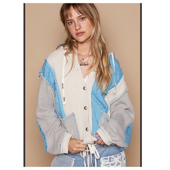 π€66 2 left POL oversized hooded thermal quilted jacket - Picture 5 of 9